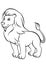 Coloring pages. Animals. Cute lion.