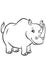 Coloring pages. Animals. Cute rhinoceros.