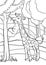 Coloring pages. Animals. Little cute giraffe.