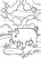 Coloring pages. Animals. Little cute pig.