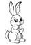 Coloring pages. Animals. Little cute rabbit.