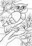 Coloring pages. Birds. Cute owl.