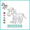 Coloring pages or books for kids. cute zebra illustration