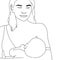Coloring Pages - Breastfeeding - women feeding baby colorful hand drawn vector illustration on white background for world
