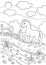 Coloring pages. Farm animals. Little cute foal.