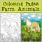 Coloring Pages: Farm Animals. Mother horse with her foal.