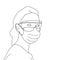 Coloring pages- Illustration of People in mask, Vector illustration of people wearing a mask, Vector Illustration for