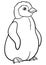 Coloring pages. Little cute baby penguin smiles