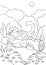 Coloring pages. Little cute numbat walks on the log