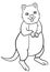 Coloring pages. Little cute quokka smiles