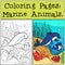Coloring Pages: Marine Animals. Mother Coloring Pages: Marine Animals.
