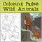 Coloring Pages: Wild Animals. Cute ibex smiles.