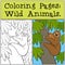 Coloring Pages: Wild Animals. Cute lazy sloth