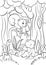 Coloring pages. Wild animals. Little cute baby bear.