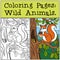 Coloring Pages: Wild Animals. Little cute squirrel .