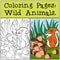 Coloring Pages: Wild Animals. Little cute squirrel.