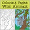 Coloring Pages: Wild Animals. Mother koala with her cute baby.