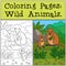 Coloring Pages: Wild Animals. Mother quokka with baby