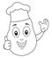 Coloring Potato Chef Character with Hat