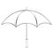 Coloring from rain umbrella side view. vector illustration