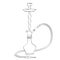 Coloring on a white background. Object hookah raster