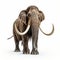 Colorized 3d Mastodon On White Isolated Background