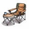 Colorized Cartoon Camping Chair And Table: Earth Tones And Harsh Realism