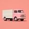 Colorized Truck With Pink Background In Annibale Carracci Style