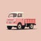 Colorized Truck With Pink Background In Annibale Carracci Style
