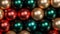 Colors adorns balls of festivity Christmas and New Year banner. Generative AI