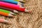 Colors arts pencils place with space for Elite Leader Artist or Creative concept