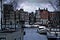 Colors and Charm: Typical Amsterdam Houses on the Banks of the Canal.