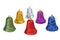 Colors handbell decoration for a new-year tree