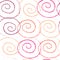 Colors ink brush effect hand drawn spiral crunch seamless pattern