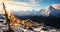 Colors of Tranquility Prayer Flags in the Himalayan Mountains