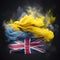 Colors of Ukraine and UK Together in Eurovision. Generative AI
