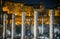 Coloseum And Ruins Of Marble Columns In Rome