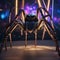 A colossal cosmic spider with legs of cosmic threads, weaving intricate webs that connect worlds4
