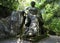 Colossal statue in the forest of Bomarzo. Italy