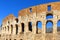 Colosseum, 1st century antique, oval amphitheatre in the centre of the city, Rome, Italy