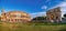 Colosseum and Arch of Constantine, Panoramic view, Rome, Italy