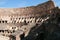 Colosseum inside in details, the largest amphitheater in the world, Rome, Italy