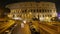 Colosseum at night, rome, italy, timelapse, 4k