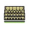 colosseum roma medieval construction color icon vector illustration