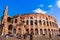 The Colosseum in Rome in the heart of the Forum, in Italy.