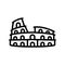 Colosseum, Rome, Italy, amphitheatre fully editable vector icons