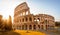 Colosseum at sunrise, Rome, Italy, Europe.