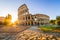 Colosseum at sunrise, Rome, Italy, Europe.