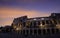 The Colosseum with sunset scene and  the night .which  the architecture and landmark in Rome- Colosseum Italy