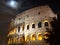 Colosseum under a full moon